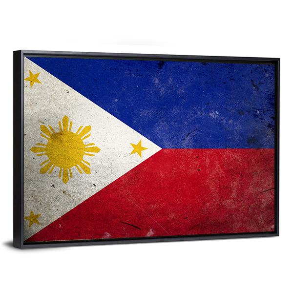 Philippines Flag Canvas Wall Art-5 Horizontal-Gallery Wrap-22" x 12"-Tiaracle