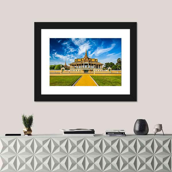 Phnom Penh Royal Palace Complex In Cambodia Canvas Wall Art-1 Piece-Framed Print-30" x 20"-Tiaracle