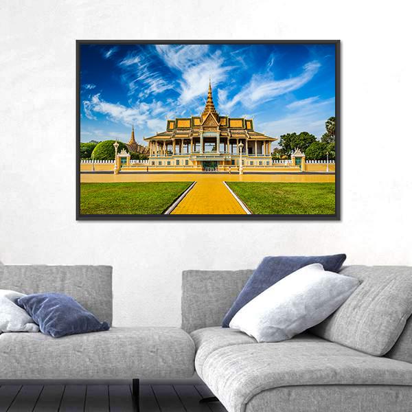 Phnom Penh Royal Palace Complex In Cambodia Canvas Wall Art-5 Horizontal-Gallery Wrap-22" x 12"-Tiaracle