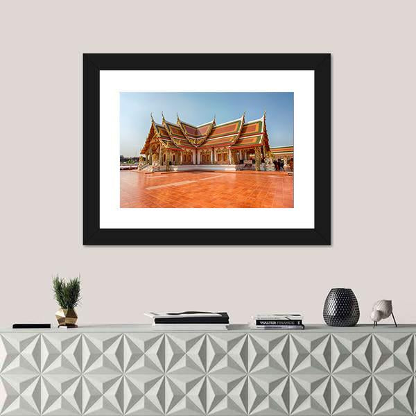 Phra That Choeng Chum Temple Canvas Wall Art-1 Piece-Framed Print-20" x 16"-Tiaracle