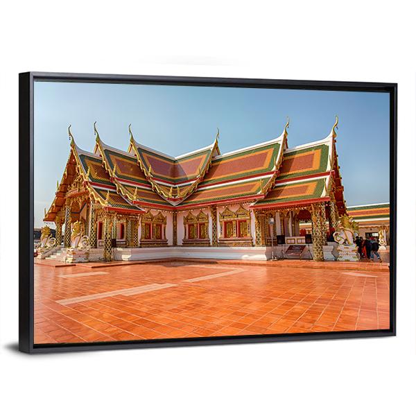 Phra That Choeng Chum Temple Canvas Wall Art-5 Horizontal-Gallery Wrap-22" x 12"-Tiaracle
