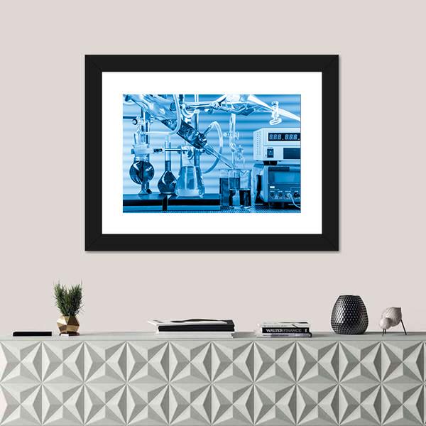 Physical Chemistry Laboratory Equipment Canvas Wall Art-1 Piece-Framed Print-20" x 16"-Tiaracle