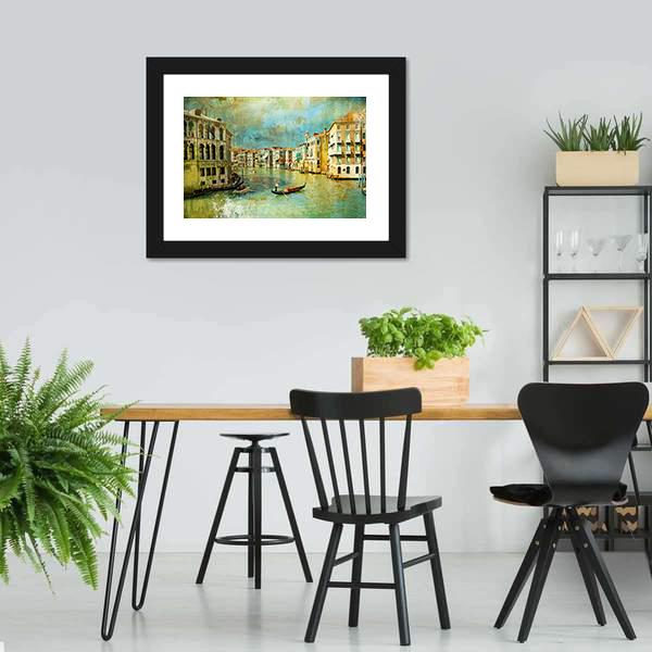 Pictorial Venice Canvas Wall Art-5 Horizontal-Gallery Wrap-22" x 12"-Tiaracle