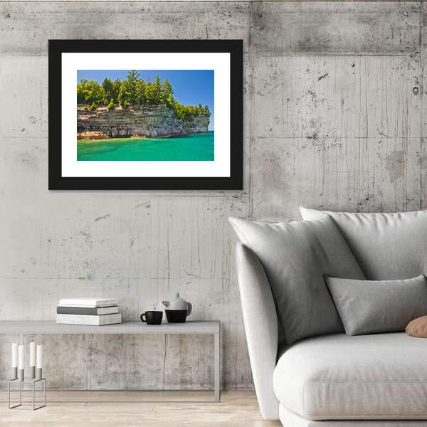 Pictured Rocks National Lakeshore Canvas Wall Art-5 Horizontal-Gallery Wrap-22" x 12"-Tiaracle