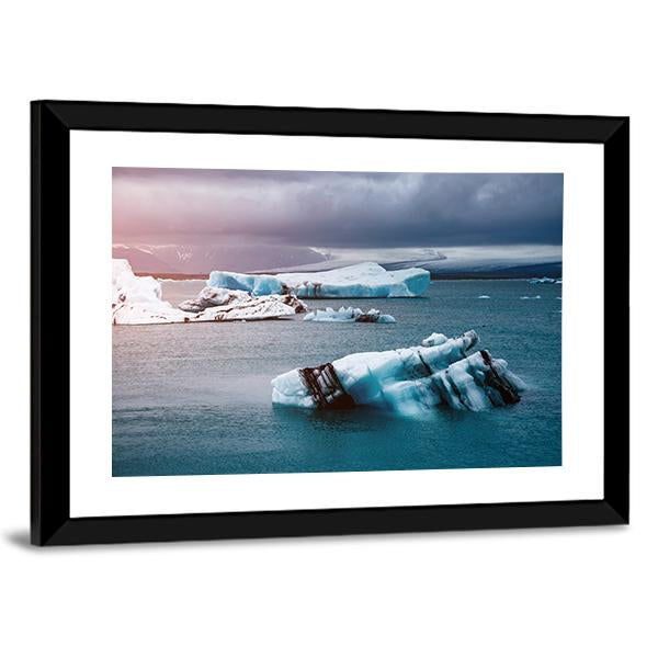 Pieces Of Iceberg Canvas Wall Art-5 Horizontal-Gallery Wrap-22" x 12"-Tiaracle