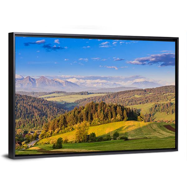 Pieniny Mountains In Poland Canvas Wall Art-3 Horizontal-Gallery Wrap-25" x 16"-Tiaracle