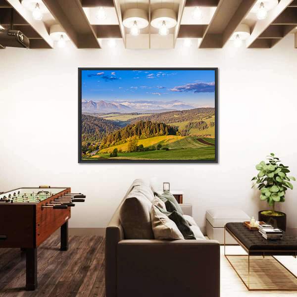 Pieniny Mountains In Poland Canvas Wall Art-3 Horizontal-Gallery Wrap-25" x 16"-Tiaracle