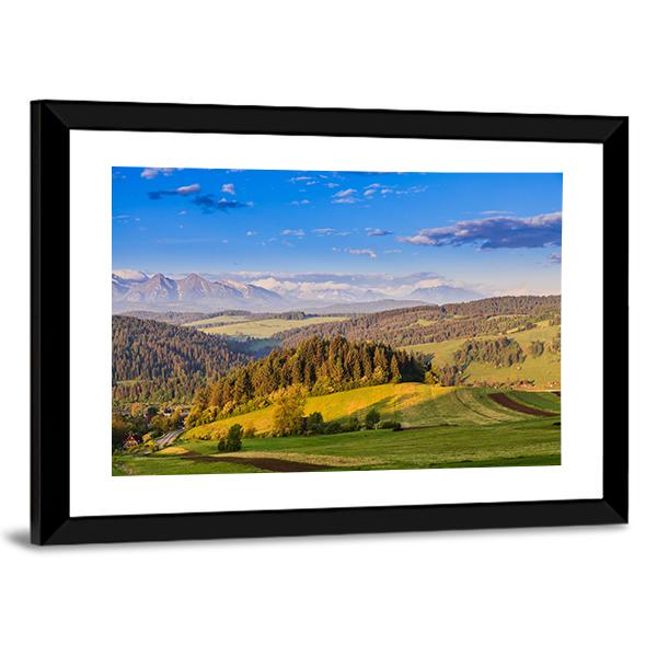 Pieniny Mountains In Poland Canvas Wall Art-3 Horizontal-Gallery Wrap-25" x 16"-Tiaracle