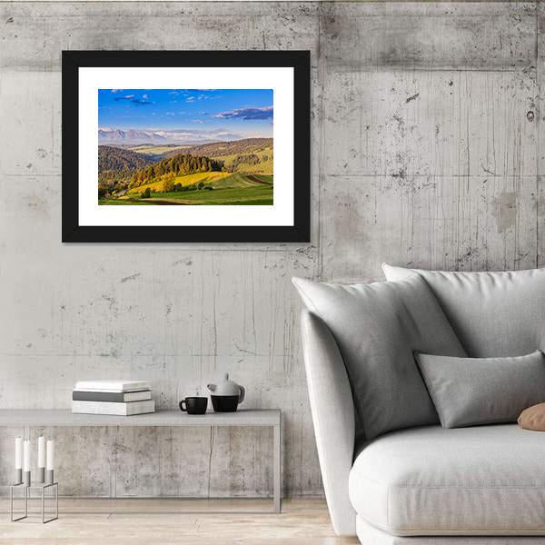 Pieniny Mountains In Poland Canvas Wall Art-3 Horizontal-Gallery Wrap-25" x 16"-Tiaracle