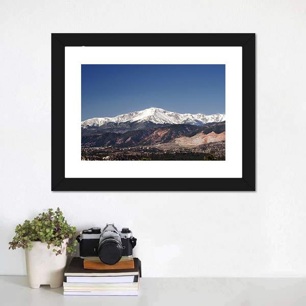 Pikes Peak Colorado Canvas Wall Art-1 Piece-Framed Print-20" x 16"-Tiaracle