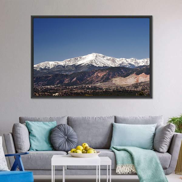 Pikes Peak Colorado Canvas Wall Art-3 Horizontal-Gallery Wrap-25" x 16"-Tiaracle