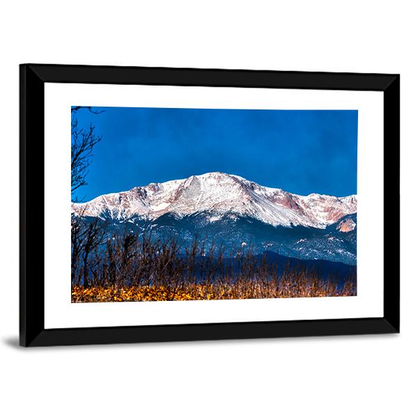 Pikes Peak In Colorado Canvas Wall Art-1 Piece-Framed Print-20&quot; x 16&quot;-Tiaracle