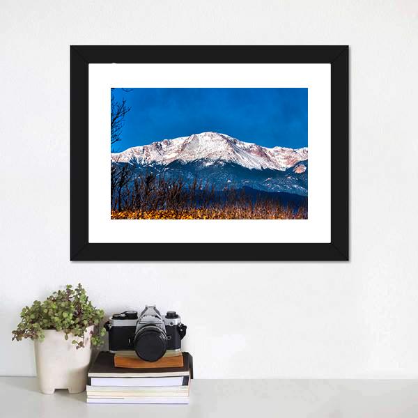 Pikes Peak In Colorado Canvas Wall Art-1 Piece-Framed Print-20" x 16"-Tiaracle