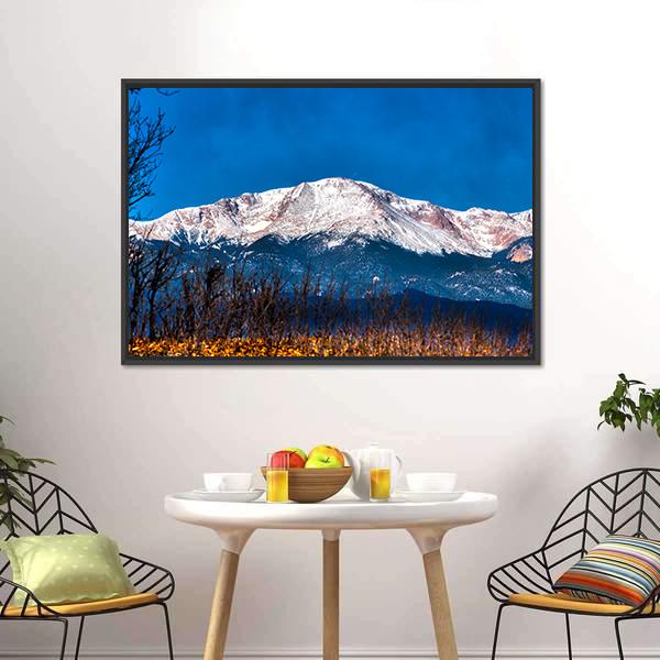Pikes Peak In Colorado Canvas Wall Art-5 Horizontal-Gallery Wrap-22" x 12"-Tiaracle