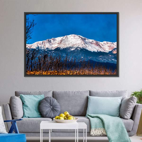 Pikes Peak In Colorado Canvas Wall Art-5 Horizontal-Gallery Wrap-22" x 12"-Tiaracle