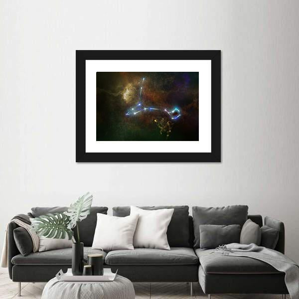 Pisces Constellation Canvas Wall Art-5 Horizontal-Gallery Wrap-22" x 12"-Tiaracle