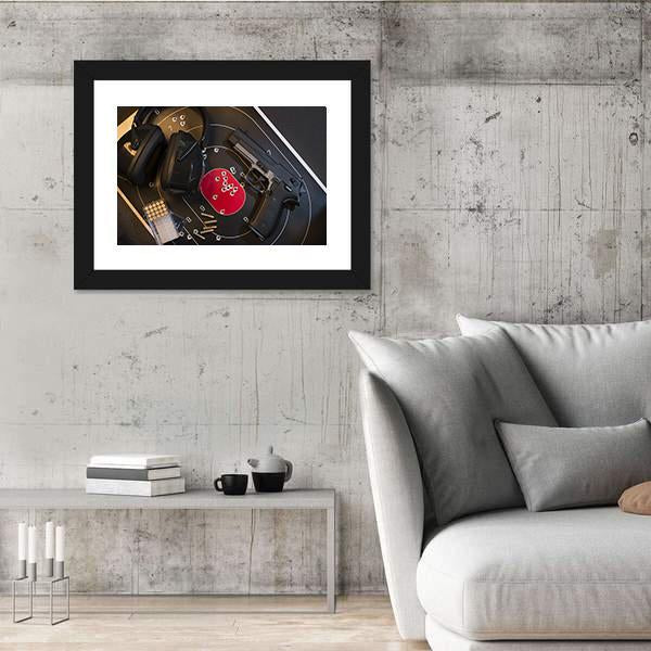 Pistol Target And Ammo Canvas Wall Art-5 Horizontal-Gallery Wrap-22" x 12"-Tiaracle