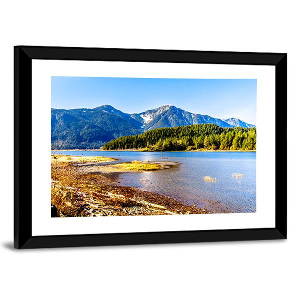 Pitt Lake With Tingle Peak Canvas Wall Art-3 Horizontal-Gallery Wrap-25" x 16"-Tiaracle