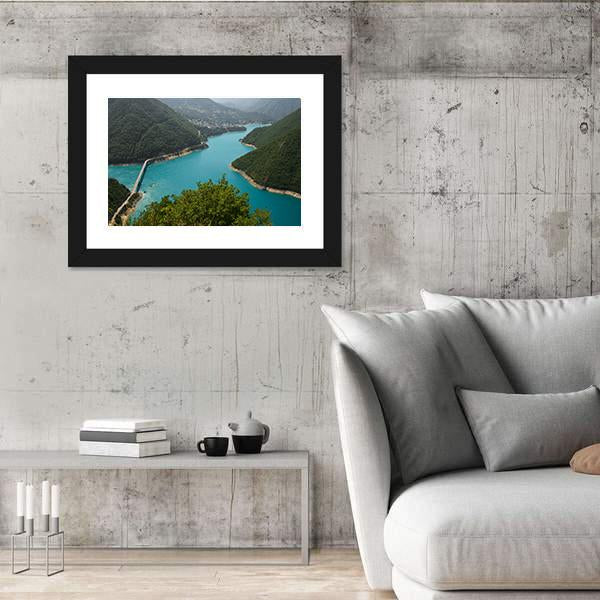 Pivsko Lake In Montenegro Canvas Wall Art-5 Horizontal-Gallery Wrap-22" x 12"-Tiaracle