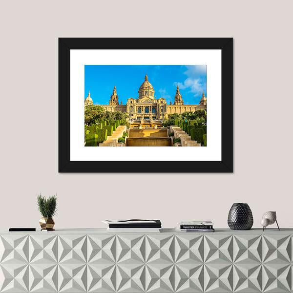 Placa de Ispania in Barcelona Spain Canvas Wall Art-1 Piece-Framed Print-20" x 16"-Tiaracle