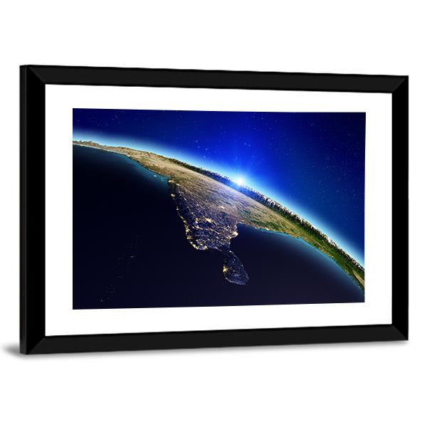 Planet Earth Canvas Wall Art-5 Horizontal-Gallery Wrap-22" x 12"-Tiaracle