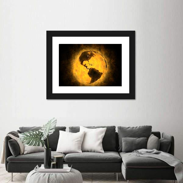 Planet Earth Warming Canvas Wall Art-5 Horizontal-Gallery Wrap-22" x 12"-Tiaracle