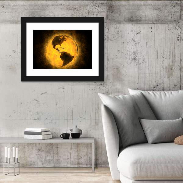 Planet Earth Warming Canvas Wall Art-5 Horizontal-Gallery Wrap-22" x 12"-Tiaracle