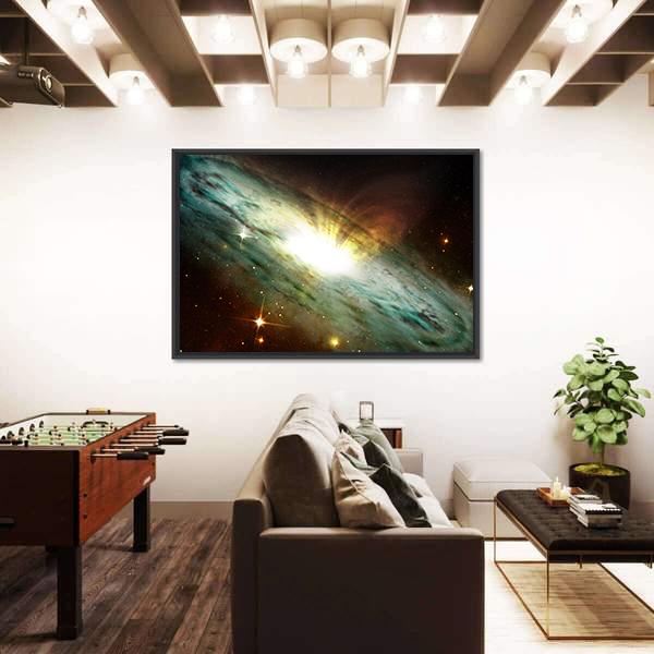 Planetary Nebula In Deep Space Canvas Wall Art-5 Horizontal-Gallery Wrap-22" x 12"-Tiaracle