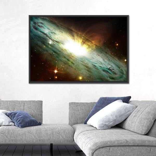 Planetary Nebula In Deep Space Canvas Wall Art-5 Horizontal-Gallery Wrap-22" x 12"-Tiaracle