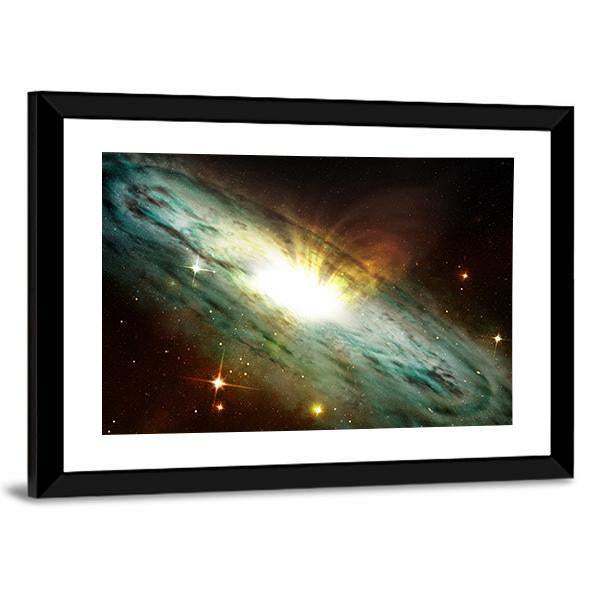 Planetary Nebula In Deep Space Canvas Wall Art-5 Horizontal-Gallery Wrap-22" x 12"-Tiaracle