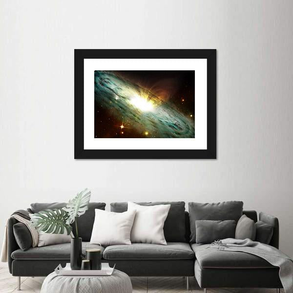 Planetary Nebula In Deep Space Canvas Wall Art-5 Horizontal-Gallery Wrap-22" x 12"-Tiaracle