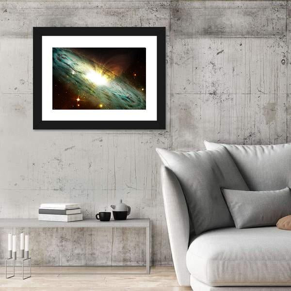 Planetary Nebula In Deep Space Canvas Wall Art-5 Horizontal-Gallery Wrap-22" x 12"-Tiaracle