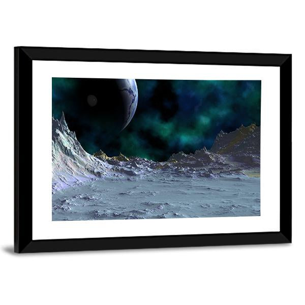 Planets Are In Deep Space Canvas Wall Art-3 Horizontal-Gallery Wrap-25" x 16"-Tiaracle