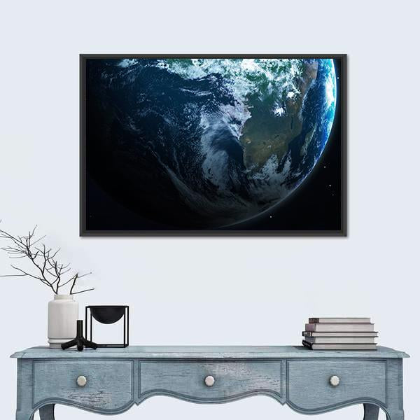 Planets Of The Solar System Canvas Wall Art-1 Piece-Floating Frame-24" x 16"-Tiaracle
