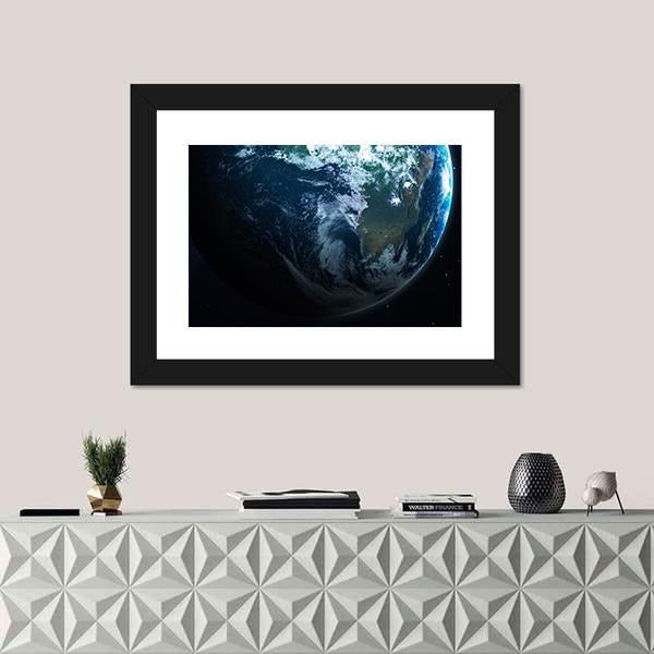 Planets Of The Solar System Canvas Wall Art-1 Piece-Framed Print-20" x 16"-Tiaracle