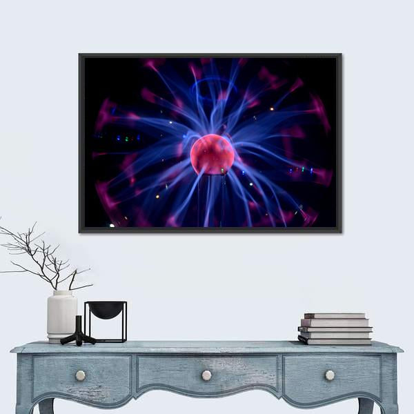 Plasma Tesla Reactor Orb Canvas Wall Art-1 Piece-Floating Frame-24" x 16"-Tiaracle
