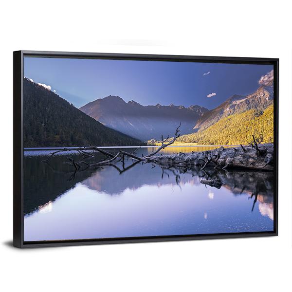 Plateau Lakes And Mountains Canvas Wall Art-3 Horizontal-Gallery Wrap-25" x 16"-Tiaracle