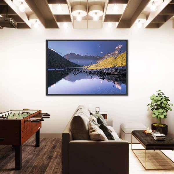 Plateau Lakes And Mountains Canvas Wall Art-3 Horizontal-Gallery Wrap-25" x 16"-Tiaracle