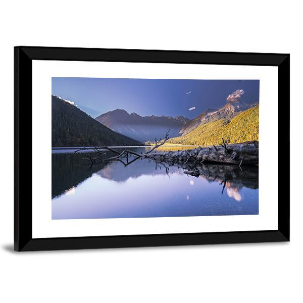 Plateau Lakes And Mountains Canvas Wall Art-3 Horizontal-Gallery Wrap-25" x 16"-Tiaracle