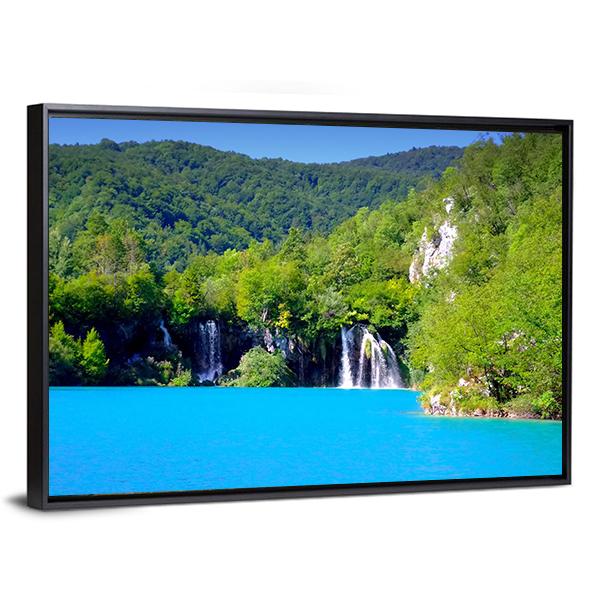 Plitvice Lakes National Park In Croatia Canvas Wall Art-3 Horizontal-Gallery Wrap-25" x 16"-Tiaracle