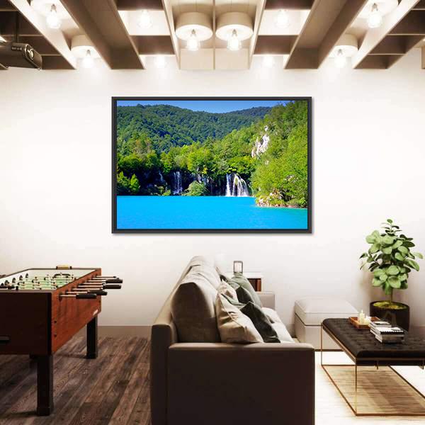 Plitvice Lakes National Park In Croatia Canvas Wall Art-3 Horizontal-Gallery Wrap-25" x 16"-Tiaracle