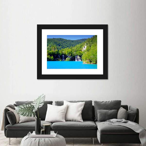 Plitvice Lakes National Park In Croatia Canvas Wall Art-3 Horizontal-Gallery Wrap-25" x 16"-Tiaracle