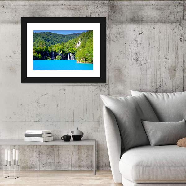 Plitvice Lakes National Park In Croatia Canvas Wall Art-3 Horizontal-Gallery Wrap-25" x 16"-Tiaracle