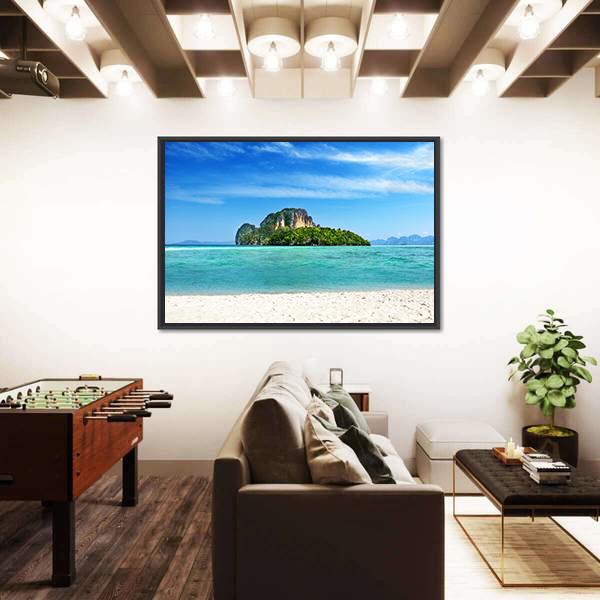Poda Island In Thailand Canvas Wall Art-3 Horizontal-Gallery Wrap-25" x 16"-Tiaracle