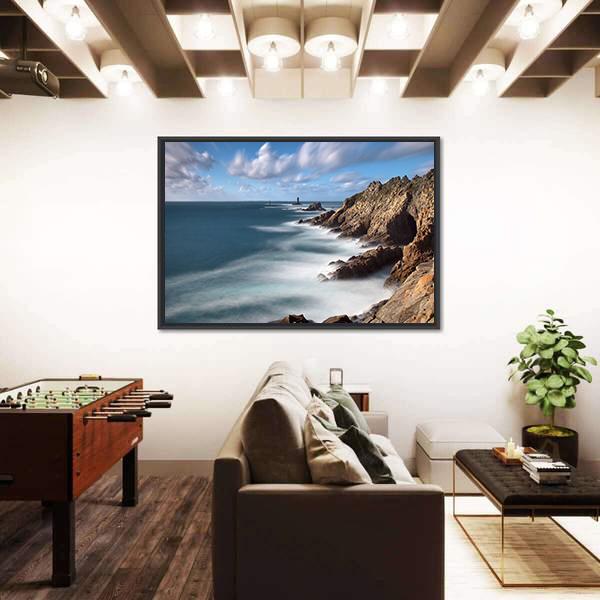 Pointe Du Raz in Brittany In France Canvas Wall Art-3 Horizontal-Gallery Wrap-25" x 16"-Tiaracle
