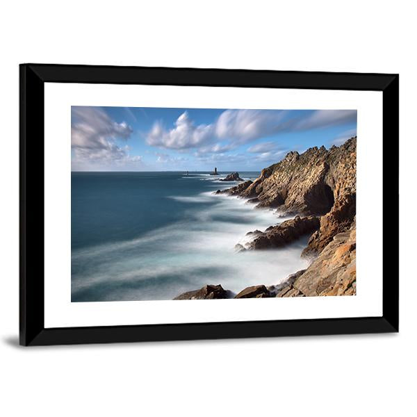 Pointe Du Raz in Brittany In France Canvas Wall Art-3 Horizontal-Gallery Wrap-25" x 16"-Tiaracle
