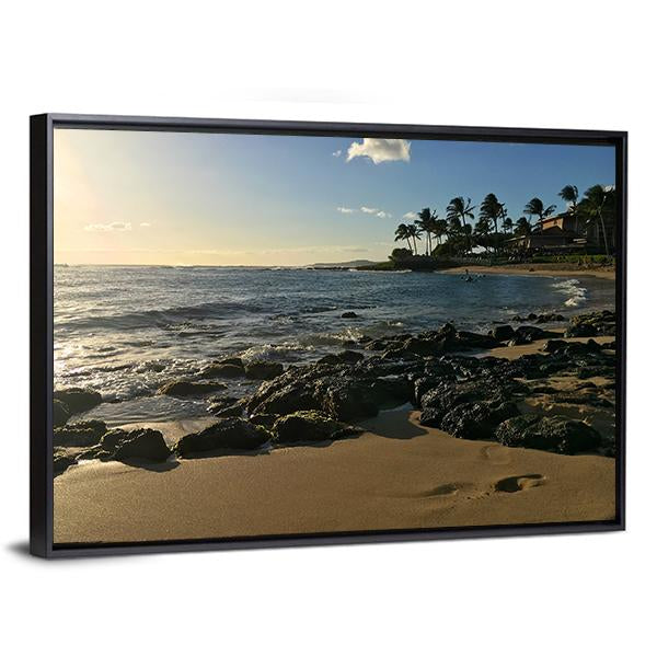 Poipu Beach Park On The Hawaiian Island Of Kauai Canvas Wall Art-3 Horizontal-Gallery Wrap-25" x 16"-Tiaracle