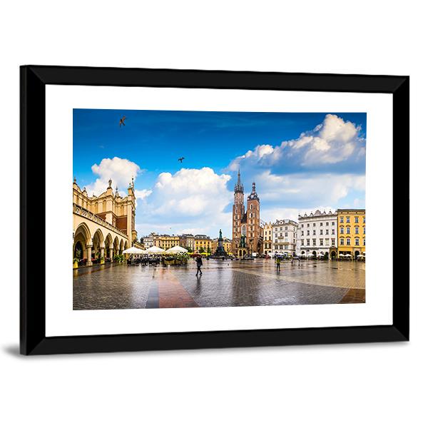 Poland's Historic Center Canvas Wall Art-5 Horizontal-Gallery Wrap-22" x 12"-Tiaracle