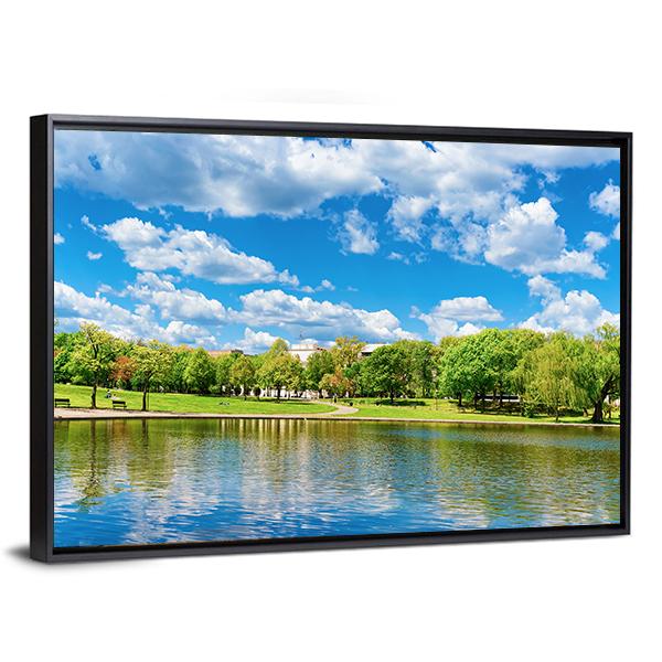 Pond In National Mall Washington Canvas Wall Art-3 Horizontal-Gallery Wrap-25" x 16"-Tiaracle