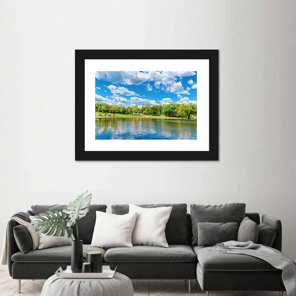 Pond In National Mall Washington Canvas Wall Art-3 Horizontal-Gallery Wrap-25" x 16"-Tiaracle